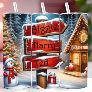 Christmas family names tumblers